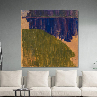 Studio Di Paesaggio Hirschbergen Foresta Boema Egon Schiele esh84 quadro stampato su tela