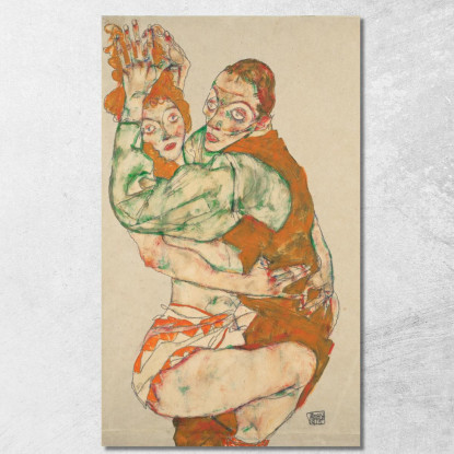 Atto D’Amore Egon Schiele esh89 quadro stampato su tela