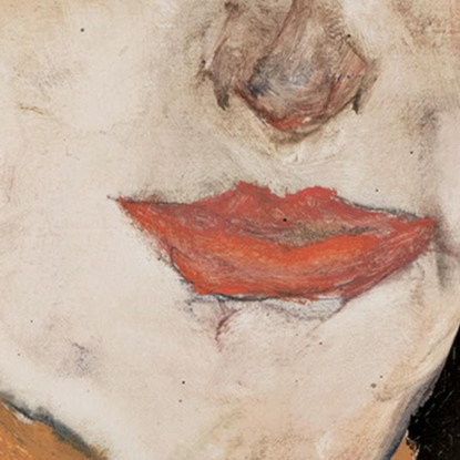 Donna In Lutto Egon Schiele esh99 quadro stampato su tela