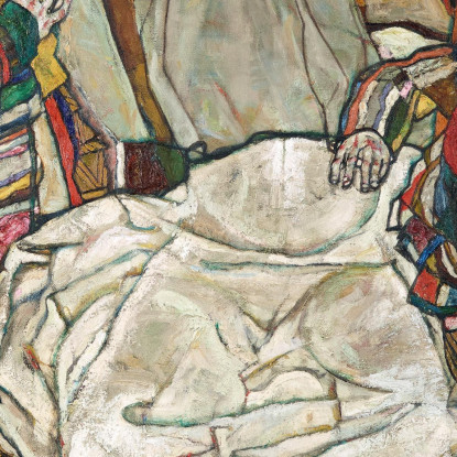 Madre Con Due Bambini Iii Egon Schiele esh101 quadro stampato su tela