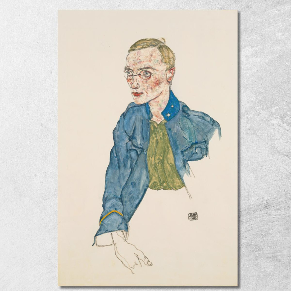 Volontario Di Un Anno Caporale Egon Schiele esh112 quadro stampato su tela Volontario Di Un Anno Caporale Egon Schiele esh112 quadro stampato su tela