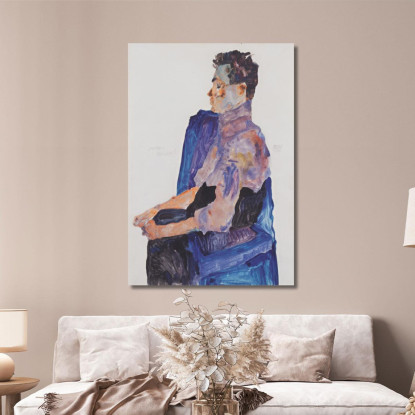 Ritratto Di Anton Peschka Egon Schiele esh119 quadro stampato su tela