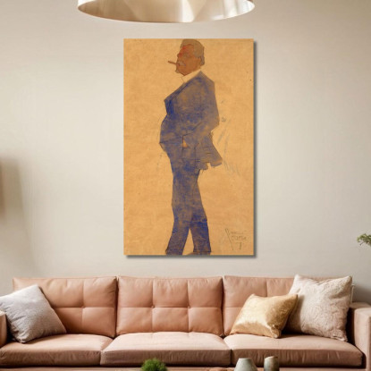 Ritratto Di Leopold Czihaczek Egon Schiele esh124 quadro stampato su tela