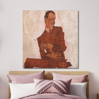 Ritratto Di Arthur Roessler Egon Schiele esh128 quadro stampato su tela