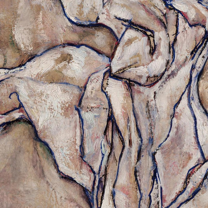 Donna Sdraiata Egon Schiele esh135 quadro stampato su tela