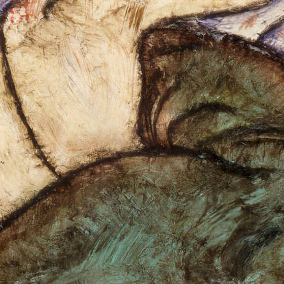 Donna Sdraiata Con Calze Verdi Egon Schiele esh136 quadro stampato su tela