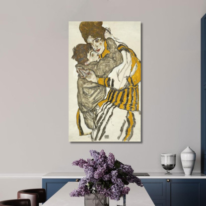 La Moglie Di Schiele Con Il Suo Piccolo Nipote Egon Schiele esh141 quadro stampato su tela