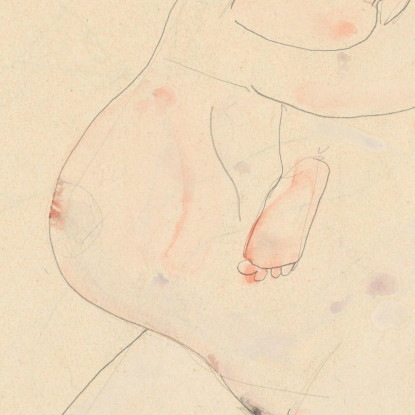 Donna Incinta Con Bambino In Braccio Egon Schiele esh143 quadro stampato su tela