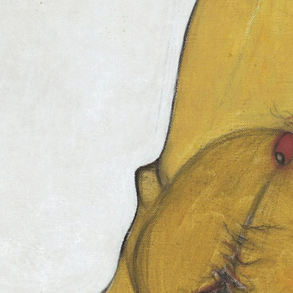 Autoritratto Maschile Nudo Seduto Egon Schiele esh145 quadro stampato su tela