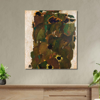 Girasoli I Egon Schiele esh169 quadro stampato su tela