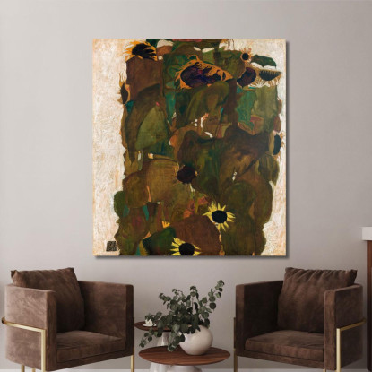 Girasoli I Egon Schiele esh169 quadro stampato su tela