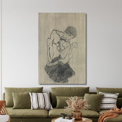 Dolore Egon Schiele esh170 quadro stampato su tela