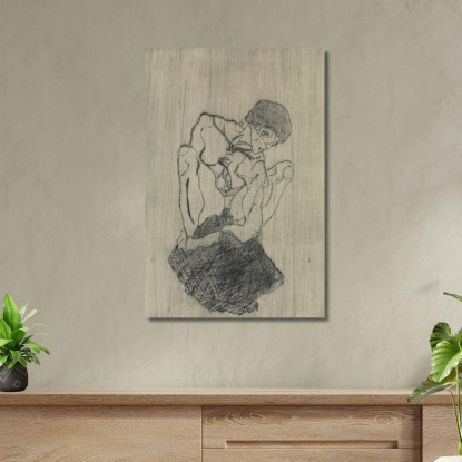 Dolore Egon Schiele esh170 quadro stampato su tela