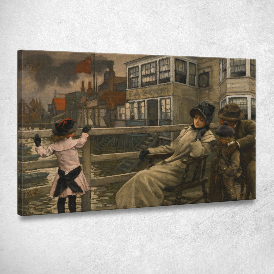 Aspettando Il Traghetto James Tissot jts156 quadro stampato su tela Aspettando Il Traghetto James Tissot jts156 quadro stampato su tela