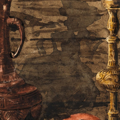 Natura Morta Con Candelabro Vaso E Maschera Egon Schiele esh185 quadro stampato su tela