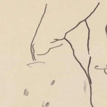 Nudo Femminile Di Schiena Egon Schiele esh204 quadro stampato su tela