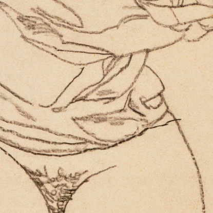 Donna Che Si Spoglia Egon Schiele esh206 quadro stampato su tela
