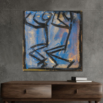 Due Omino Egon Schiele esh209 quadro stampato su tela
