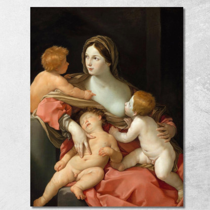 Carità Guido Reni grn7 quadro stampato su tela