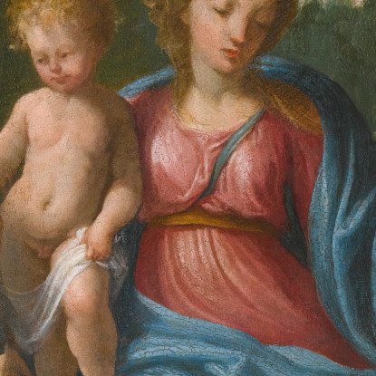 Sacra Famiglia Con San Francesco Guido Reni grn15 quadro stampato su tela
