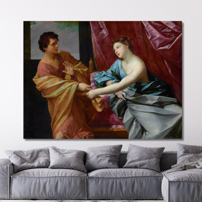 Giuseppe E La Moglie Di Potifar Guido Reni grn16 quadro stampato su tela