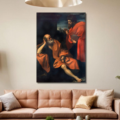 San Paolo Ammonisce San Pietro Pentito Guido Reni grn23 quadro stampato su tela