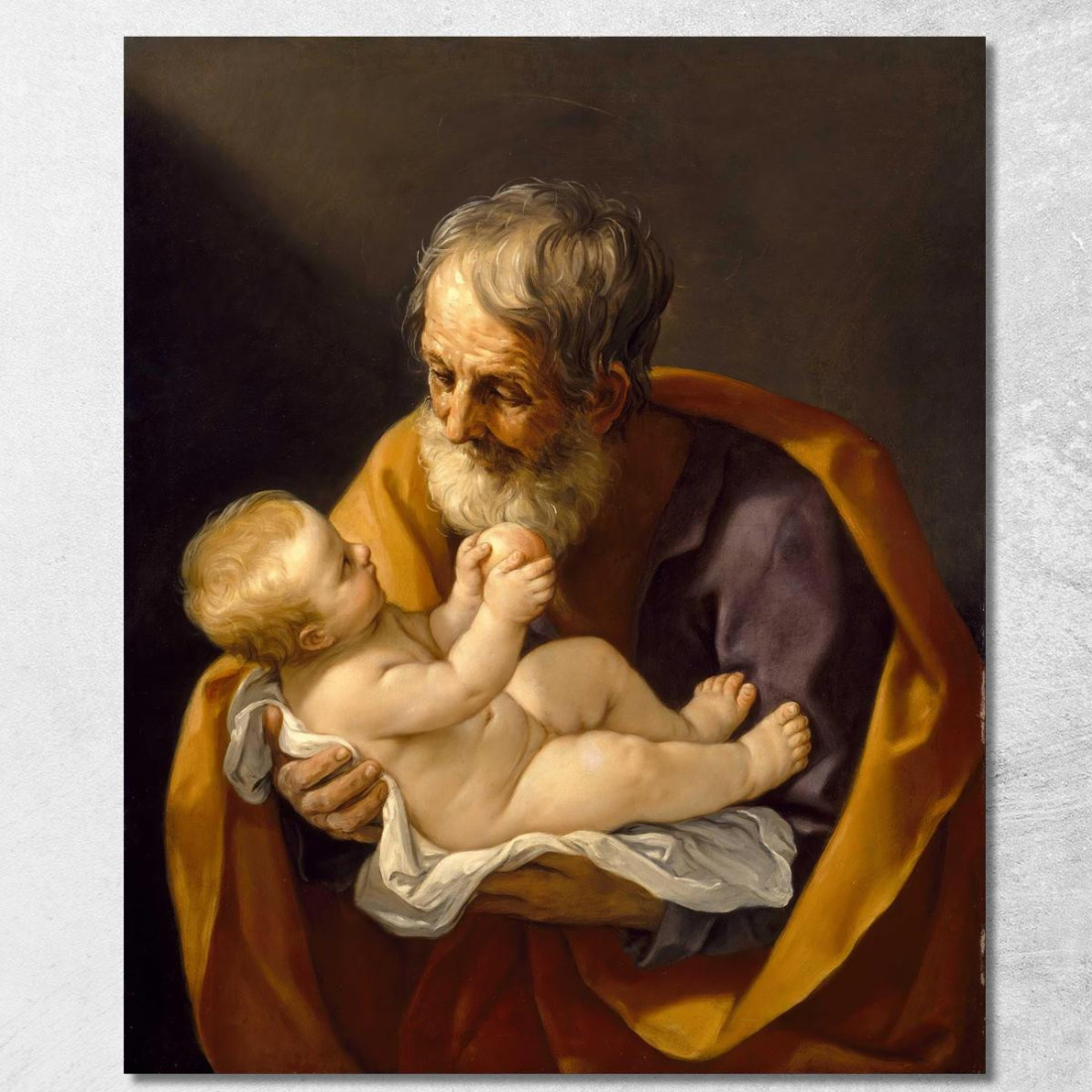 San Giuseppe E Il Bambino Gesù Guido Reni grn30 quadro stampato su tela San Giuseppe E Il Bambino Gesù Guido Reni grn30 quadro stampato su tela