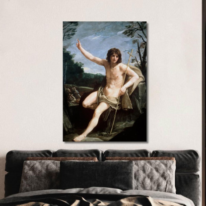 San Giovanni Battista Nel Deserto Guido Reni grn36 quadro stampato su tela