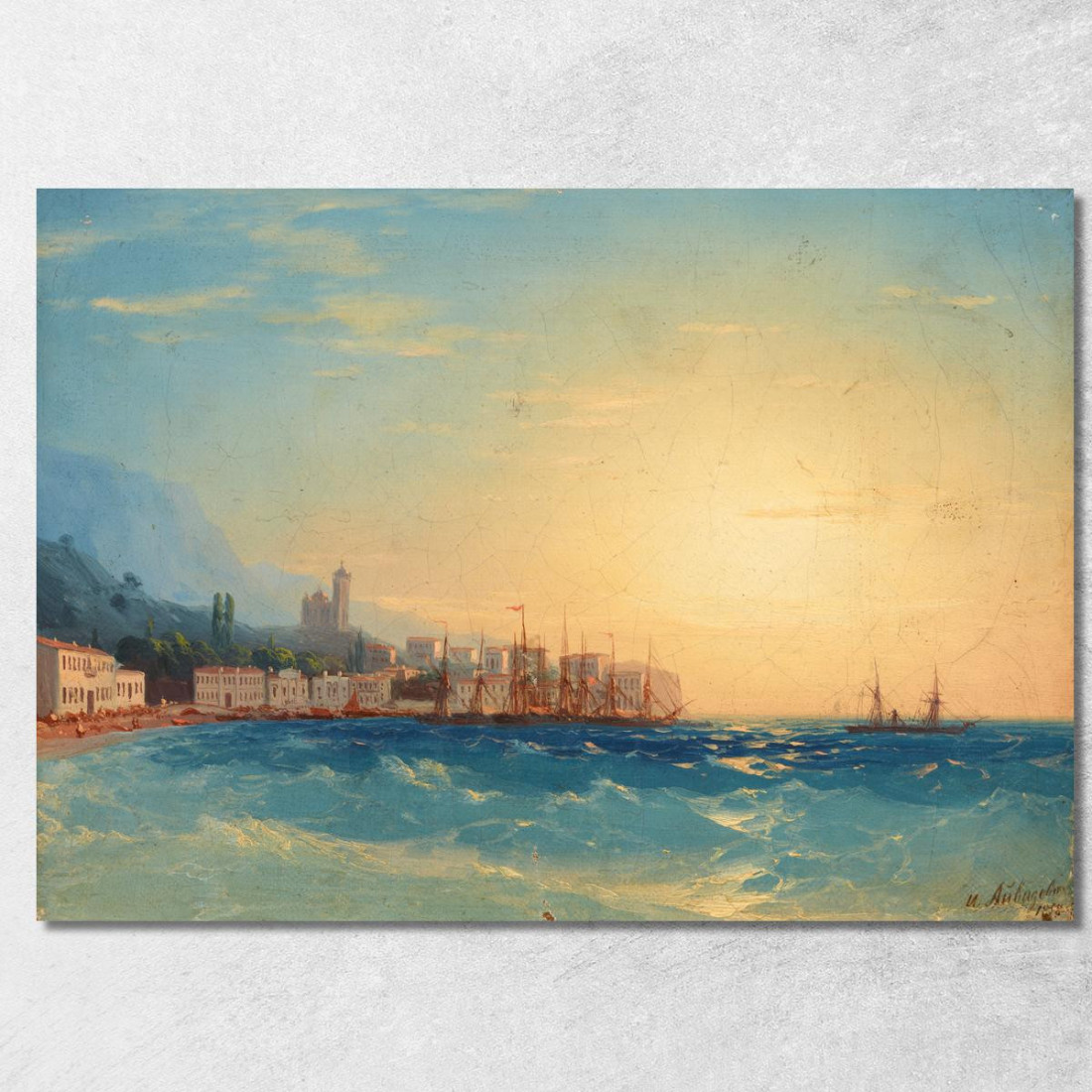 Porto Con Navi Ivan Konstantinovich Aivazovsky ika11 quadro stampato su tela