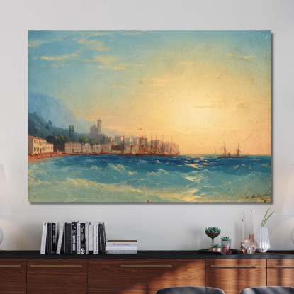 Porto Con Navi Ivan Konstantinovich Aivazovsky ika11 quadro stampato su tela