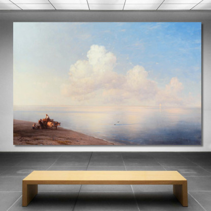 Mare Calmo Ivan Konstantinovich Aivazovsky ika21 quadro stampato su tela