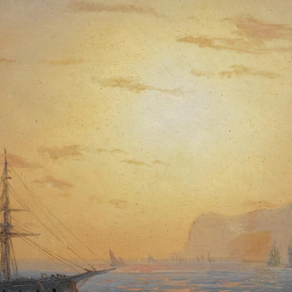 Navi Al Largo Di Ischia Ivan Konstantinovich Aivazovsky ika32 quadro stampato su tela