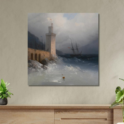 Veduta Della Costiera Amalfitana Ivan Konstantinovich Aivazovsky ika53 quadro stampato su tela