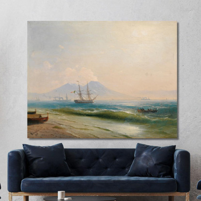 Veduta Del Vesuvio Ivan Konstantinovich Aivazovsky ika55 quadro stampato su tela