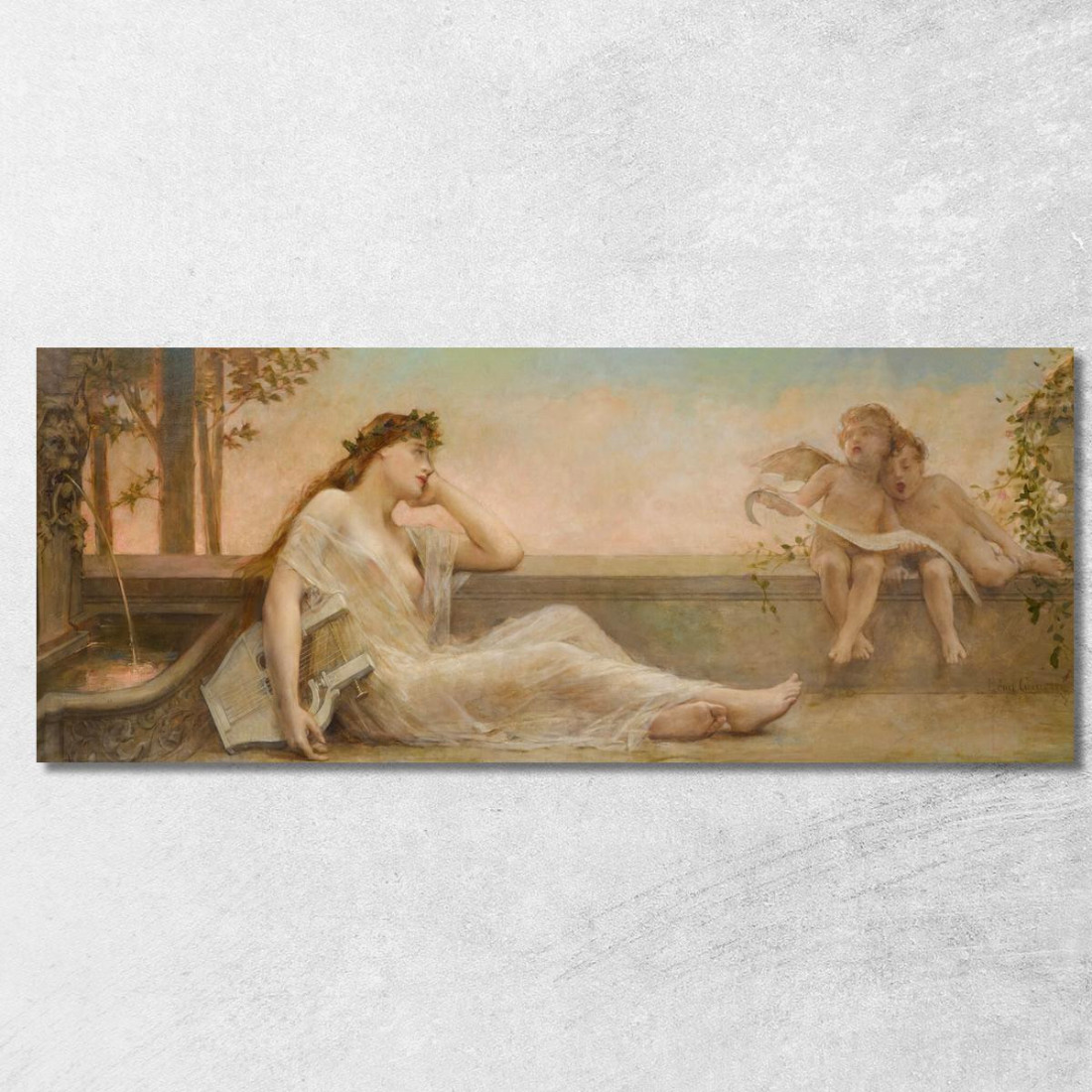 Sognando Al Crepuscolo Léon François Comerre lfc7 quadro stampato su tela Sognando Al Crepuscolo Léon François Comerre lfc7 quadro stampato su tela