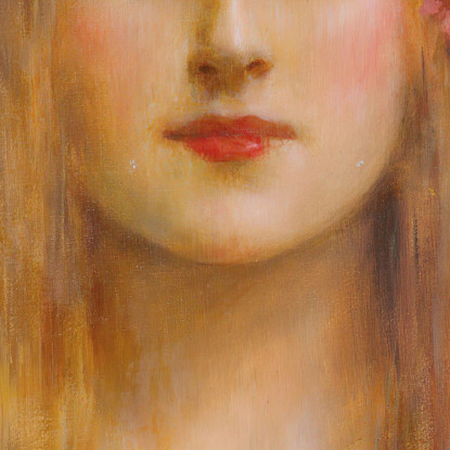 Ritratto Di Donna Con Turbante Fiorito Léon François Comerre lfc21 quadro stampato su tela