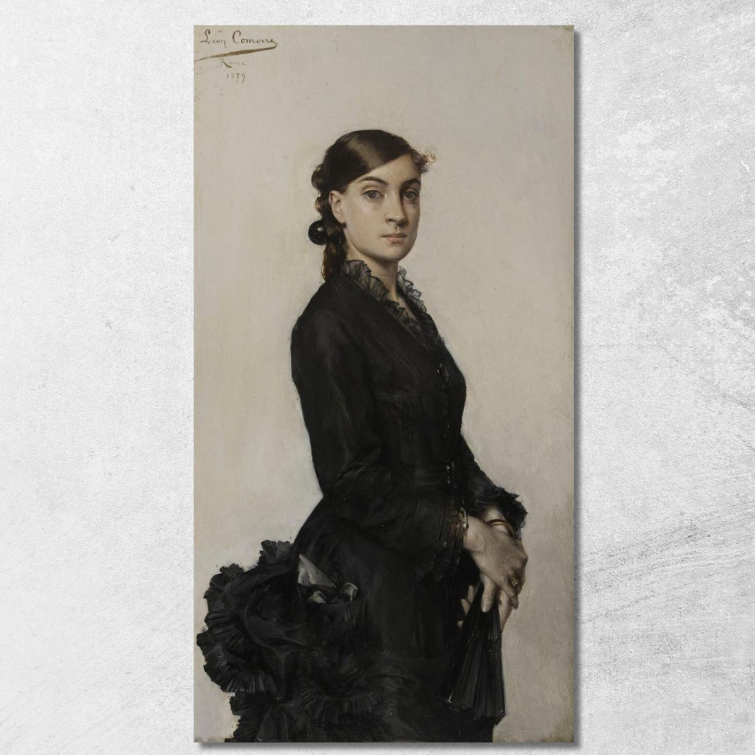 Ritratto Di Jacqueline Comerre-Paton In Abito Nero Léon François Comerre lfc22 quadro stampato su tela Ritratto Di Jacqueline Comerre-Paton In Abito Nero Léon François Comerre lfc22 quadro stampato su tela