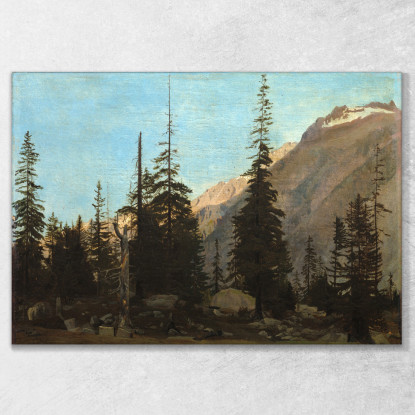 Paesaggio Alpino L'Handegg Svizzera Jean-Léon Gérôme jlg10 quadro stampato su tela