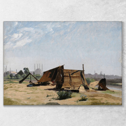 Un Accampamento Davanti A Costantinopoli Jean-Léon Gérôme jlg11 quadro stampato su tela