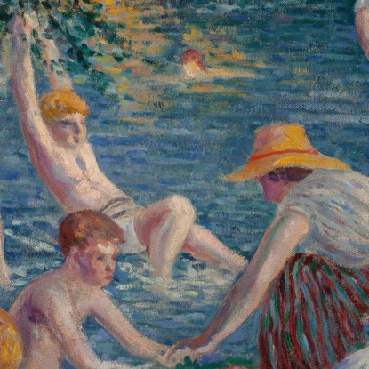 Bagno Nella Cure Maximilien Luce mlc3 quadro stampato su tela