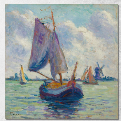 Barche Olandesi Maximilien Luce mlc6 quadro stampato su tela