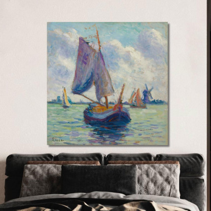 Barche Olandesi Maximilien Luce mlc6 quadro stampato su tela