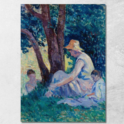 Bessy Un Pomeriggio In Campagna Maximilien Luce mlc8 quadro stampato su tela