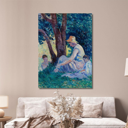 Bessy Un Pomeriggio In Campagna Maximilien Luce mlc8 quadro stampato su tela