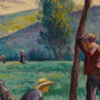 Bessy-Cur-Cure Paesaggio Con Melo Maximilien Luce mlc9 quadro stampato su tela