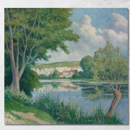 Riva Della Senna Maximilien Luce mlc10 quadro stampato su tela