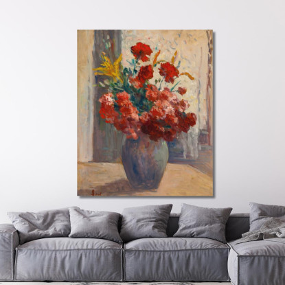 Bouquet Di Fiori In Un Vaso Maximilien Luce mlc12 quadro stampato su tela