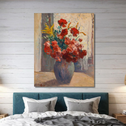 Bouquet Di Fiori In Un Vaso Maximilien Luce mlc12 quadro stampato su tela