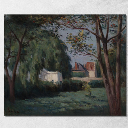 Scena Di Campagna Con Tre Case E Alberi Maximilien Luce mlc15 quadro stampato su tela