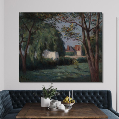 Scena Di Campagna Con Tre Case E Alberi Maximilien Luce mlc15 quadro stampato su tela